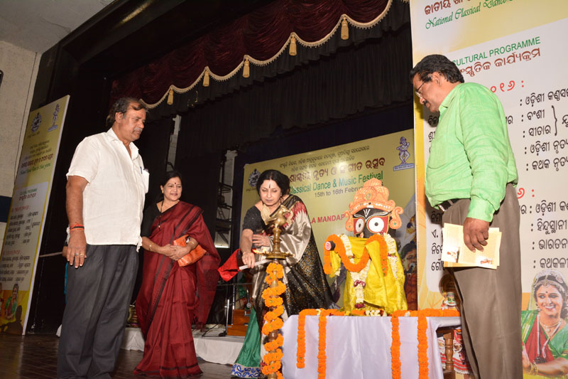 Mrs. Nalini , Founder Director with Sh. Ashok Chandra  Panda, Minister of Culture, Odisha